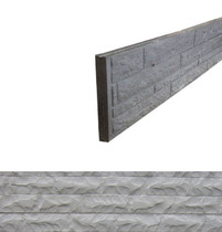 Betonrotsmotief onderplaat | Dubbelzijdig steenmotief | Ongecoat | Antraciet